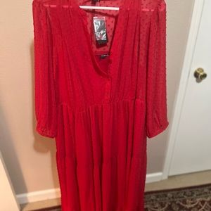 Long Red Dress Torrid size 2